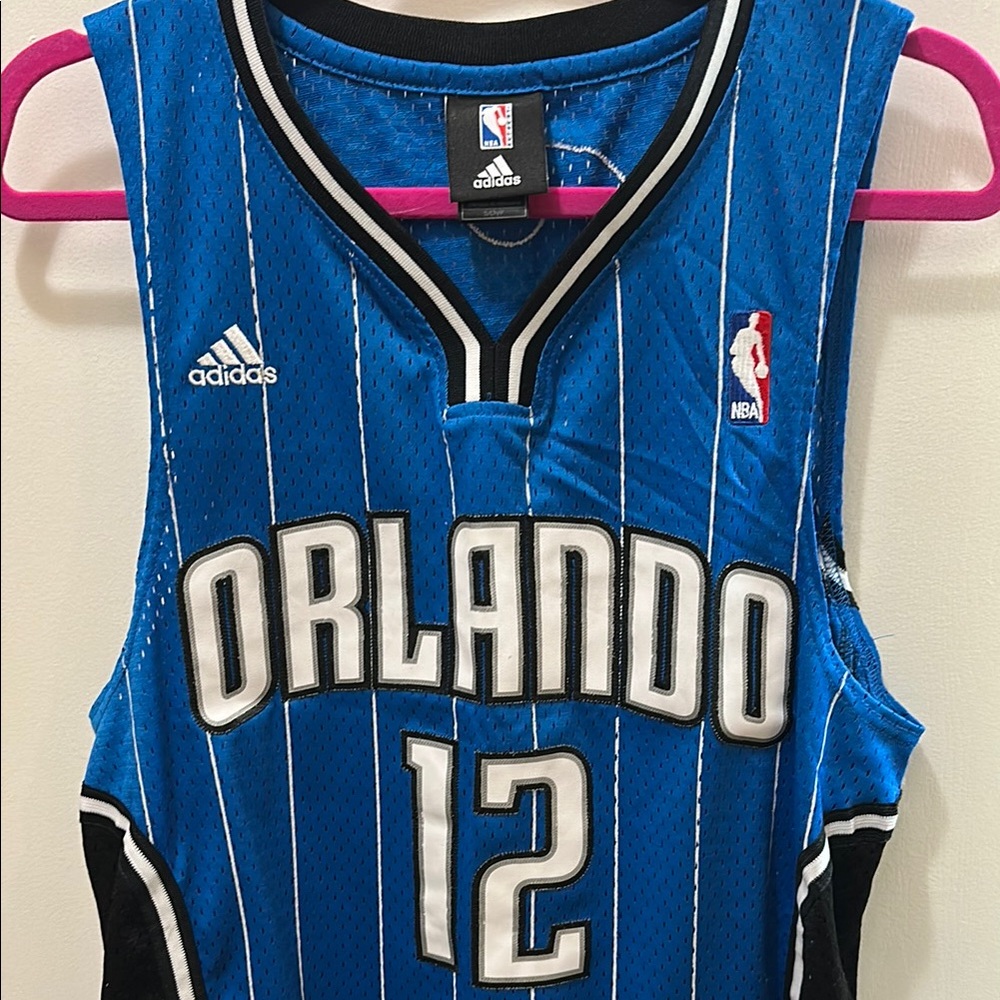 Retro Adidas Orlando Magic Dwight Howard Blue Pinstripe Jersey